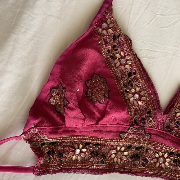 Shakti Top Bralette Saris Boho Gypsy Festival OOAK - Picture 2 of 7